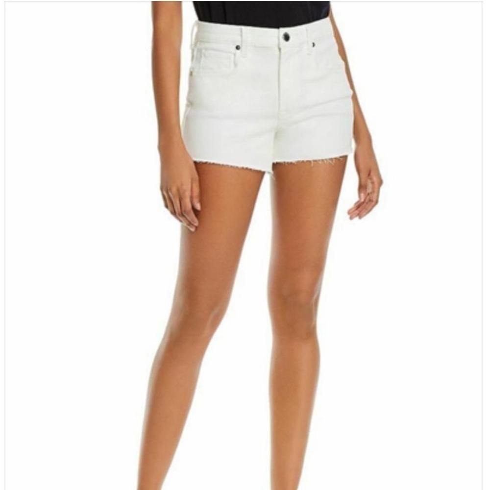 Blank NYC Shorts Vintage High Rise Raw Hem White NWT